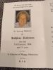 Lena Harron memoriam card